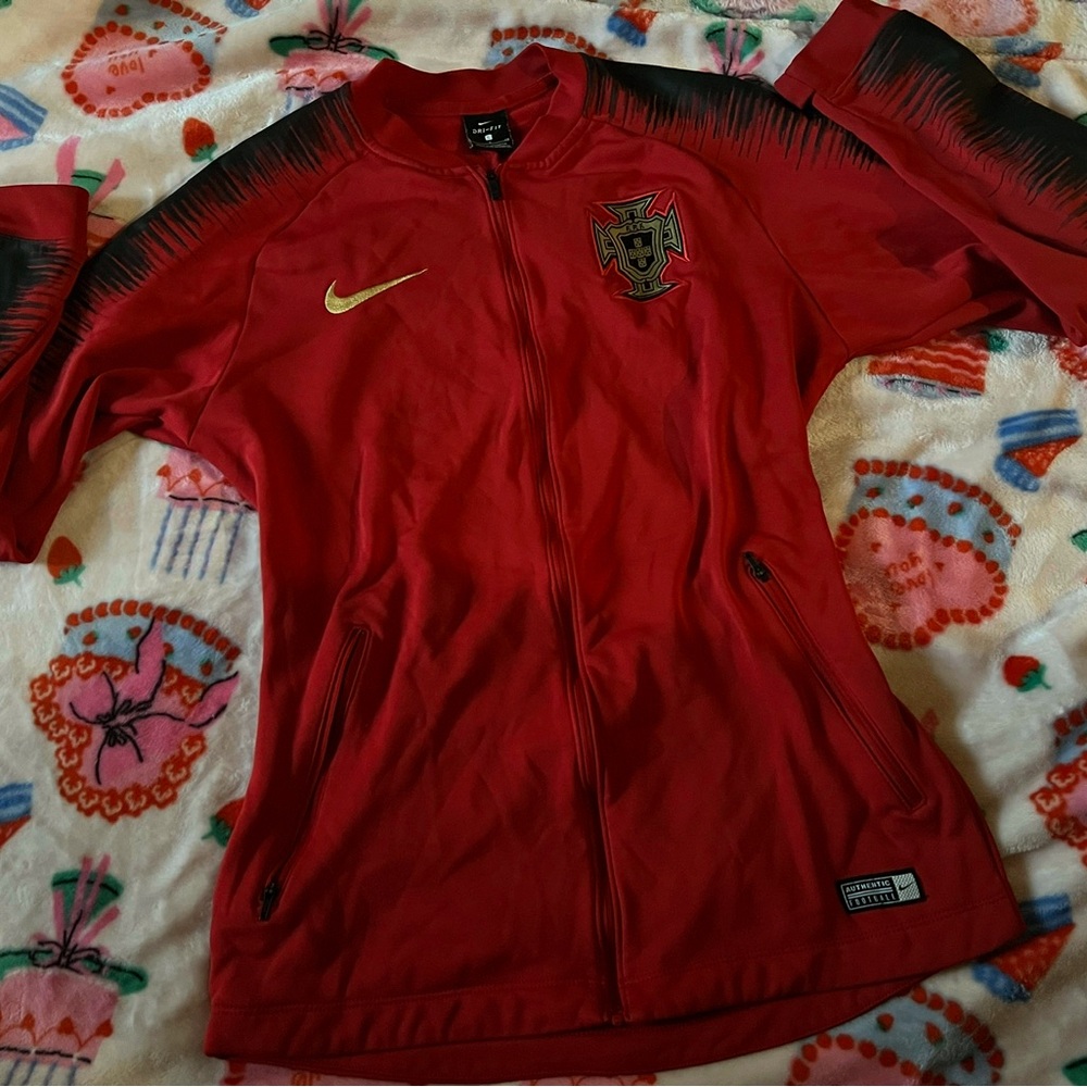 Nike Red and Black Full-Zip Jacket